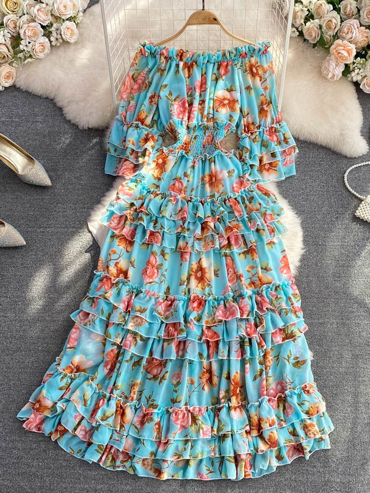 Saalima Floral Ruffled Dress(7 Colors)
