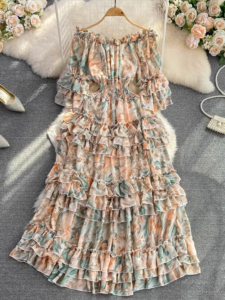 Saalima Floral Ruffled Dress(7 Colors)