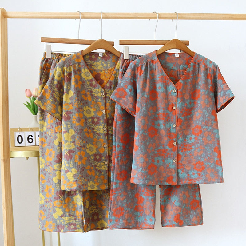 Valerie Short Sleeved Pajamas (11 colors)