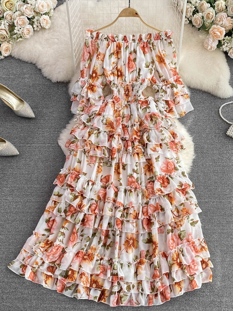 Saalima Floral Ruffled Dress(7 Colors)