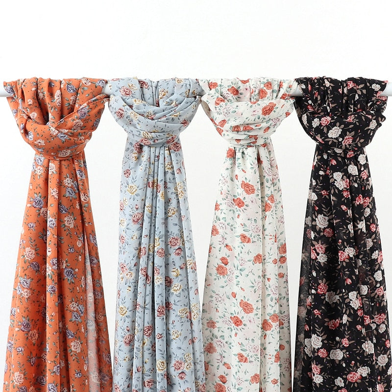 Printed Chiffon Hijab (29 patterns)