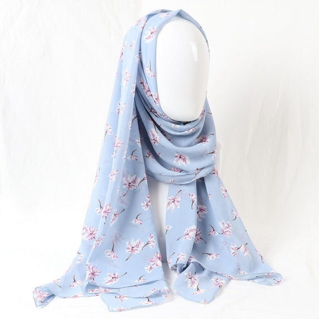 Printed Chiffon Hijab (29 patterns)