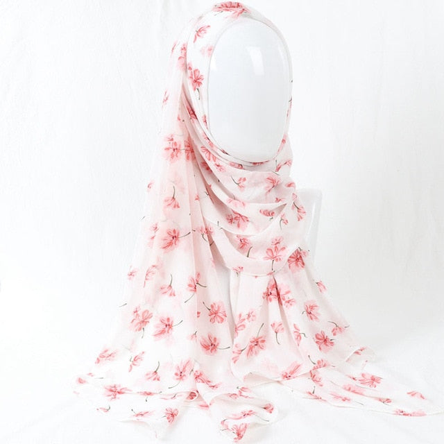 Printed Chiffon Hijab (29 patterns)