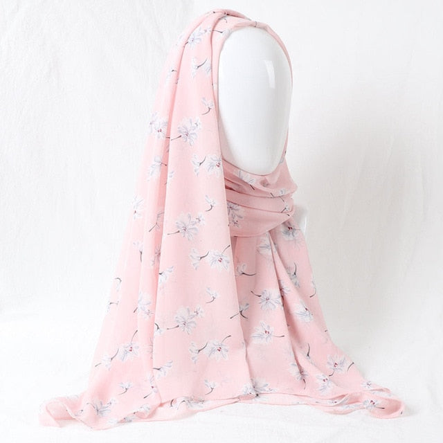 Printed Chiffon Hijab (29 patterns)