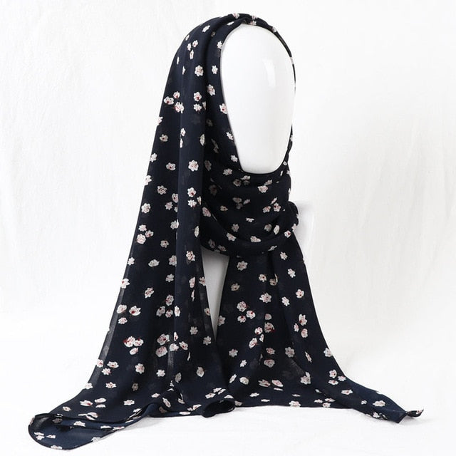 Printed Chiffon Hijab (29 patterns)