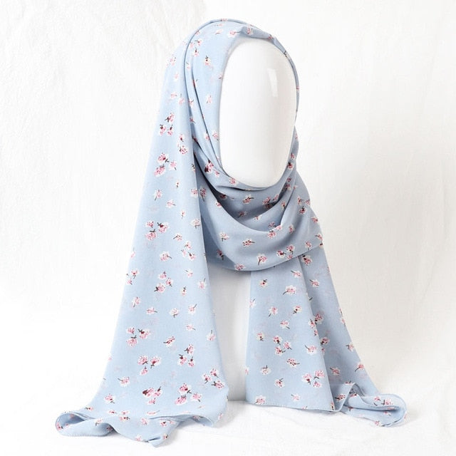 Printed Chiffon Hijab (29 patterns)