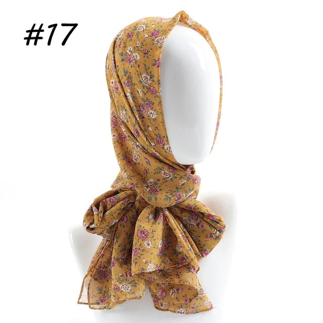 Printed Chiffon Hijab (29 patterns)