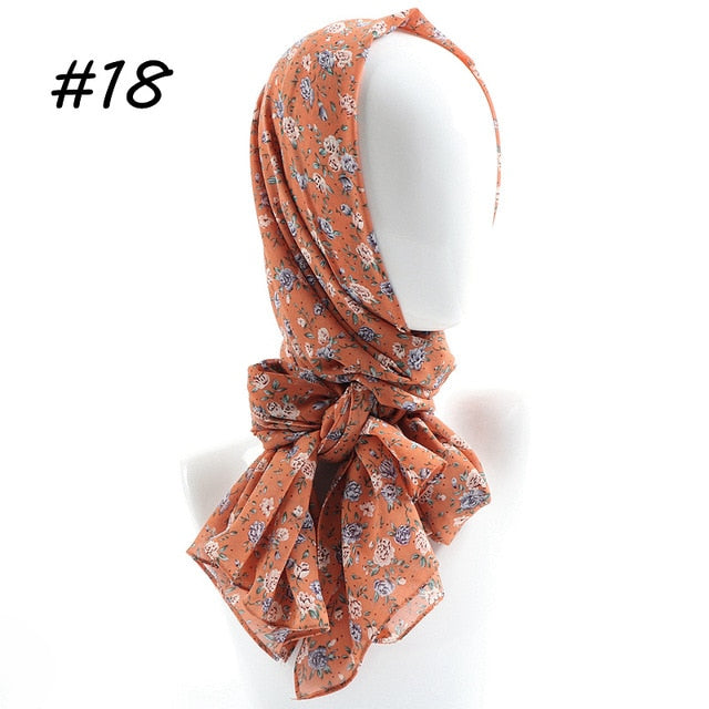 Printed Chiffon Hijab (29 patterns)