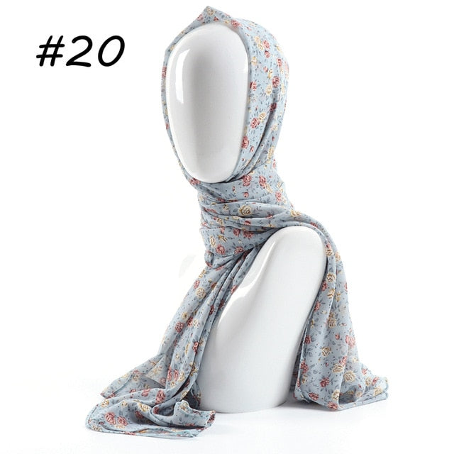 Printed Chiffon Hijab (29 patterns)