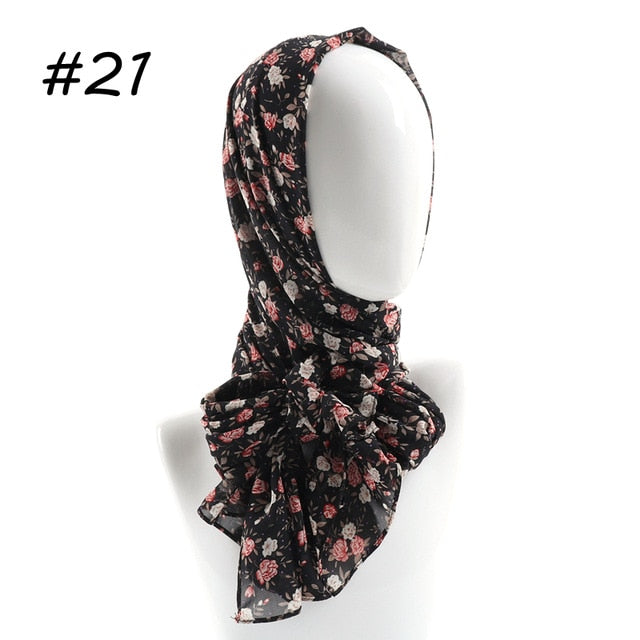 Printed Chiffon Hijab (29 patterns)