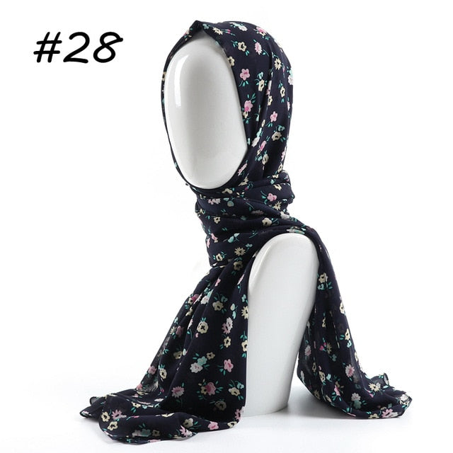 Printed Chiffon Hijab (29 patterns)
