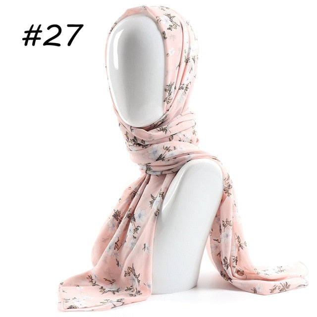 Printed Chiffon Hijab (29 patterns)