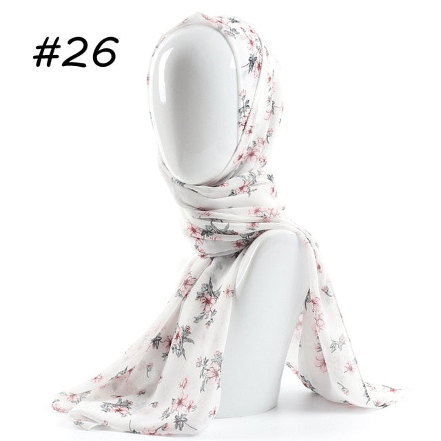 Printed Chiffon Hijab (29 patterns)