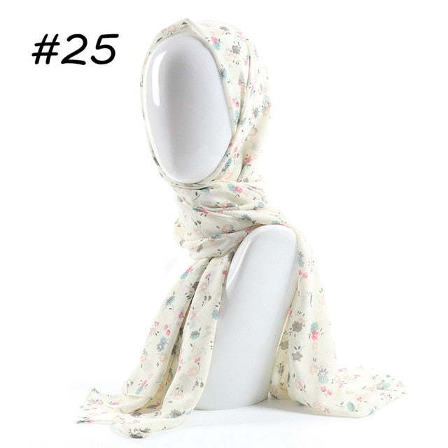 Printed Chiffon Hijab (29 patterns)