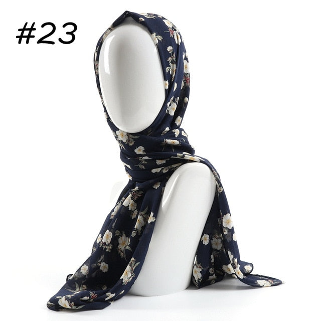 Printed Chiffon Hijab (29 patterns)