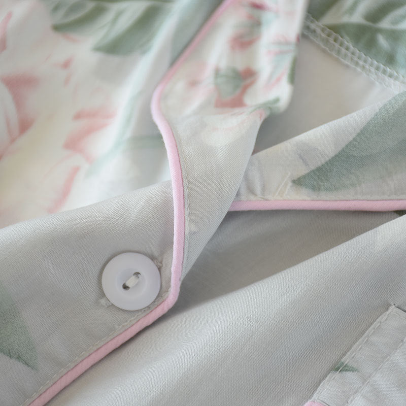 Blossoms cotton silk PJ set (4 colors)
