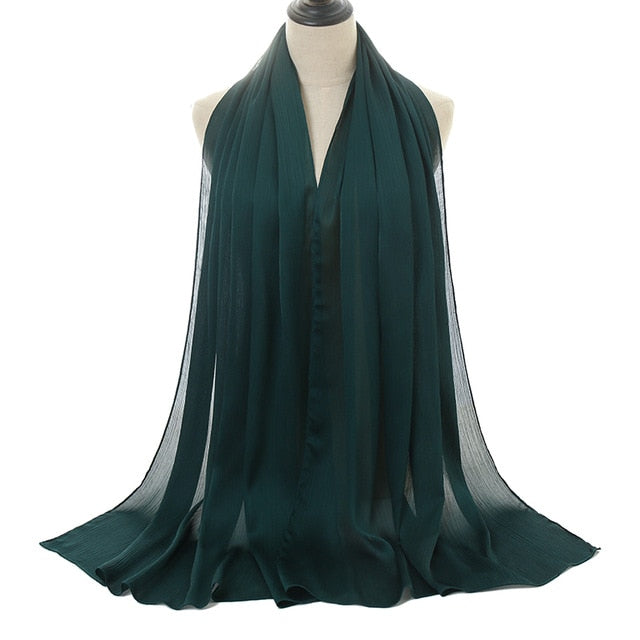 Silk crepe hijabs (15 Colors)