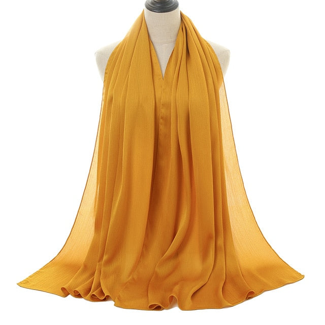 Silk crepe hijabs (15 Colors)