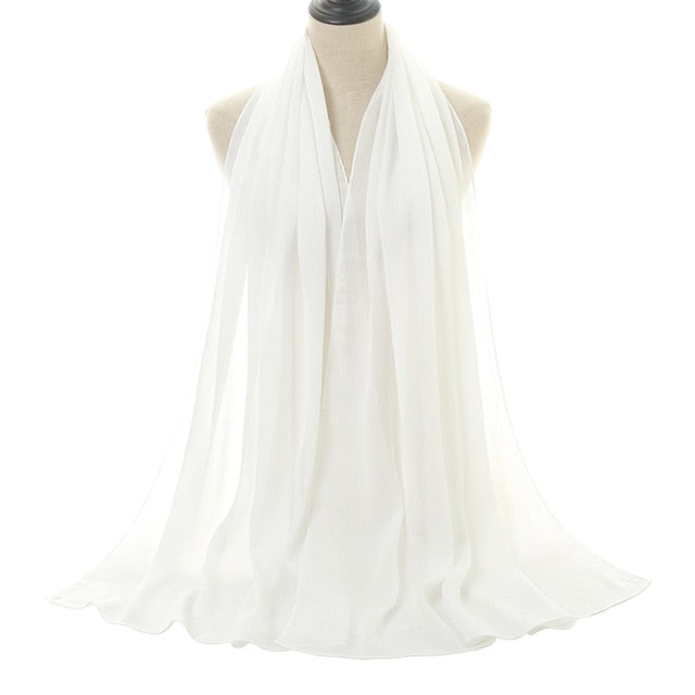 Silk crepe hijabs (15 Colors)