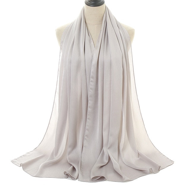 Silk crepe hijabs (15 Colors)