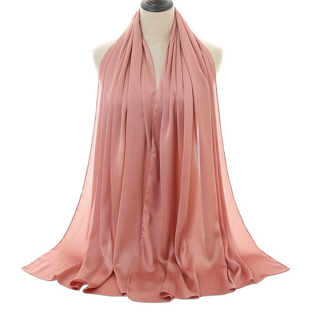Silk crepe hijabs (15 Colors)
