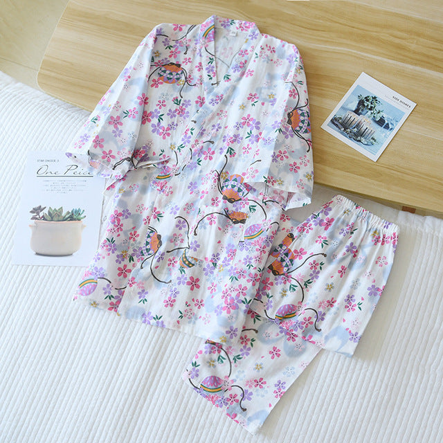 Kimono Style Pajamas Sets (25 prints)