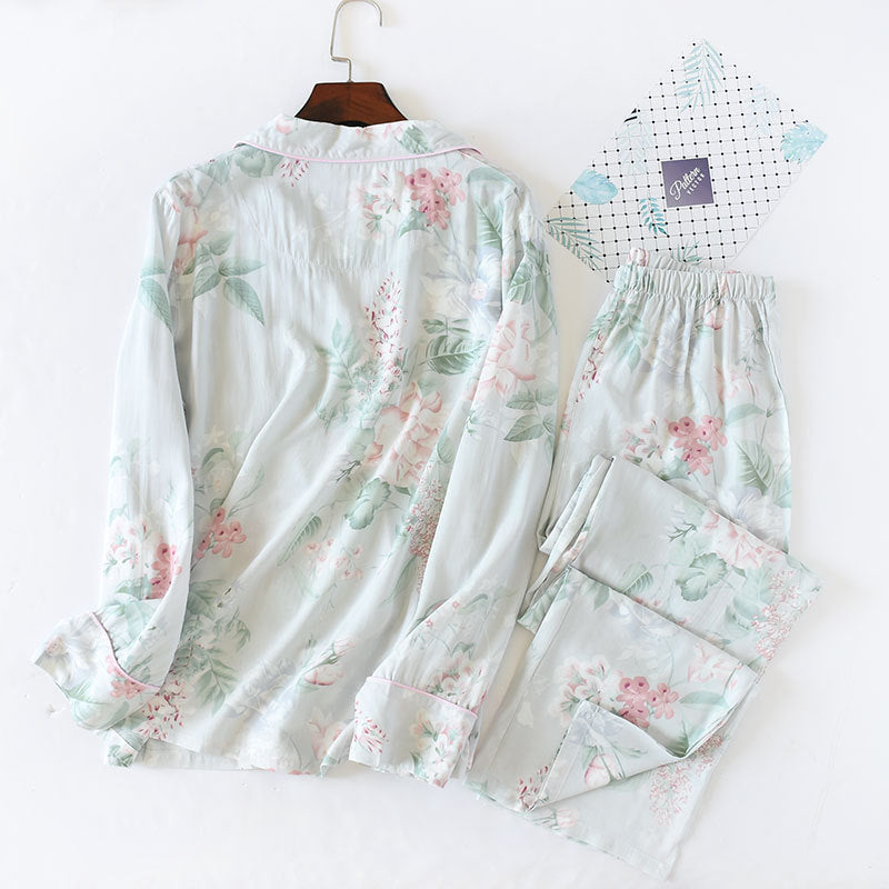Blossoms cotton silk PJ set (4 colors)