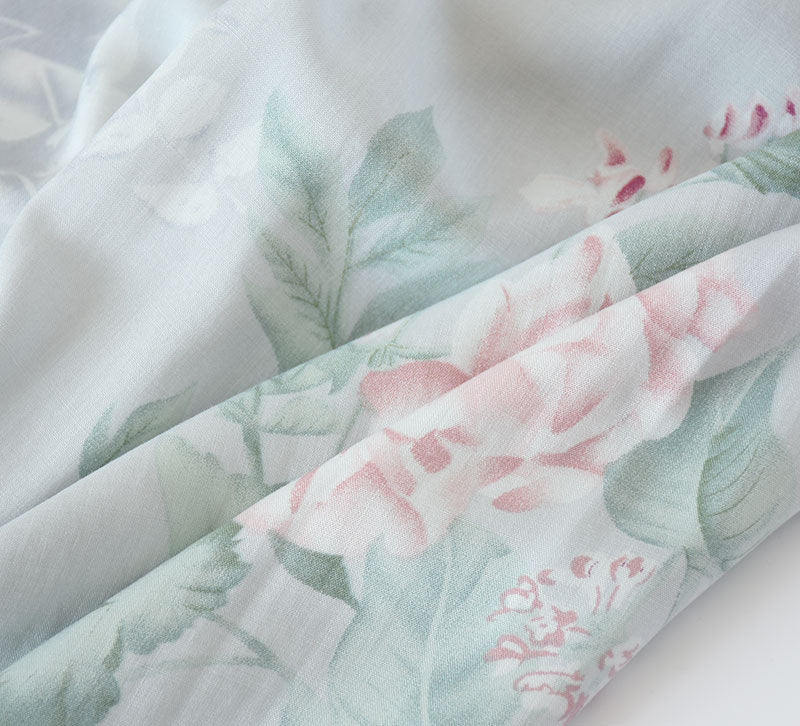 Blossoms cotton silk PJ set (4 colors)