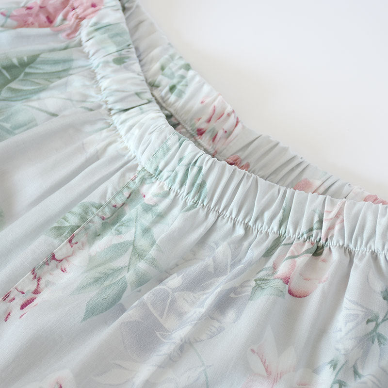 Blossoms cotton silk PJ set (4 colors)