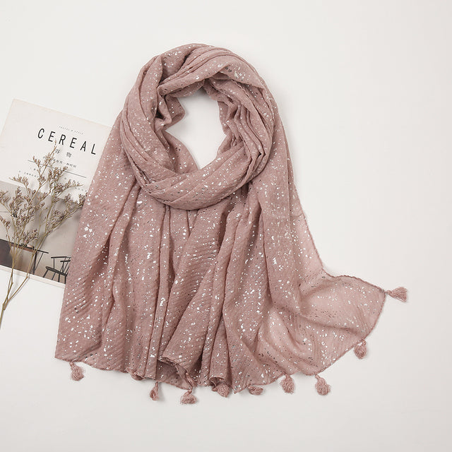 Glitter Tassel Rippled Hijab (13 colors)