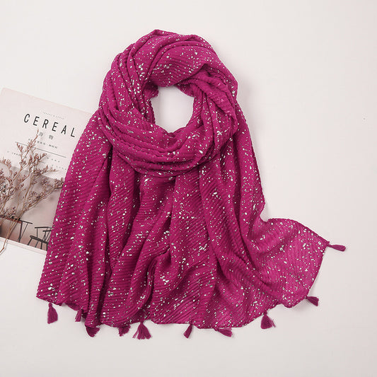 Glitter Tassel Rippled Hijab (13 colors)
