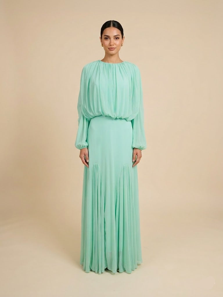 Lumiere Flowy Mesh Maxi Dress (2 Colors)