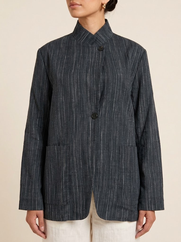 Kardawaiyah Mandarin Blazer Top