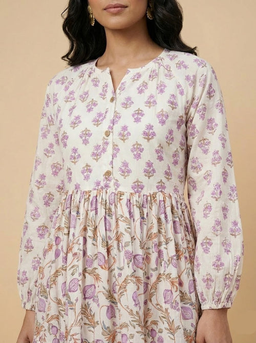 Amara Block print inspired Cotton dress