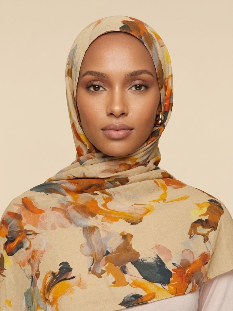 Autumn Garden Modal Hijab