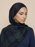 Midnight Plaid Modal Hijab