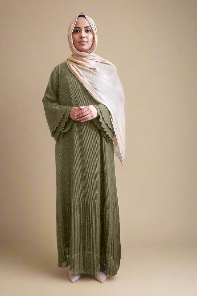 Yasmin Pleated Abaya (3 Colors)