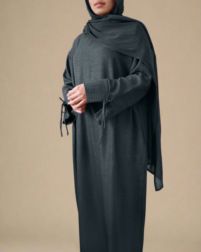 Nour Lightweight Textured Abaya (4 Colors)