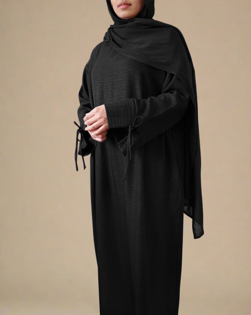 Nour Lightweight Textured Abaya (4 Colors)