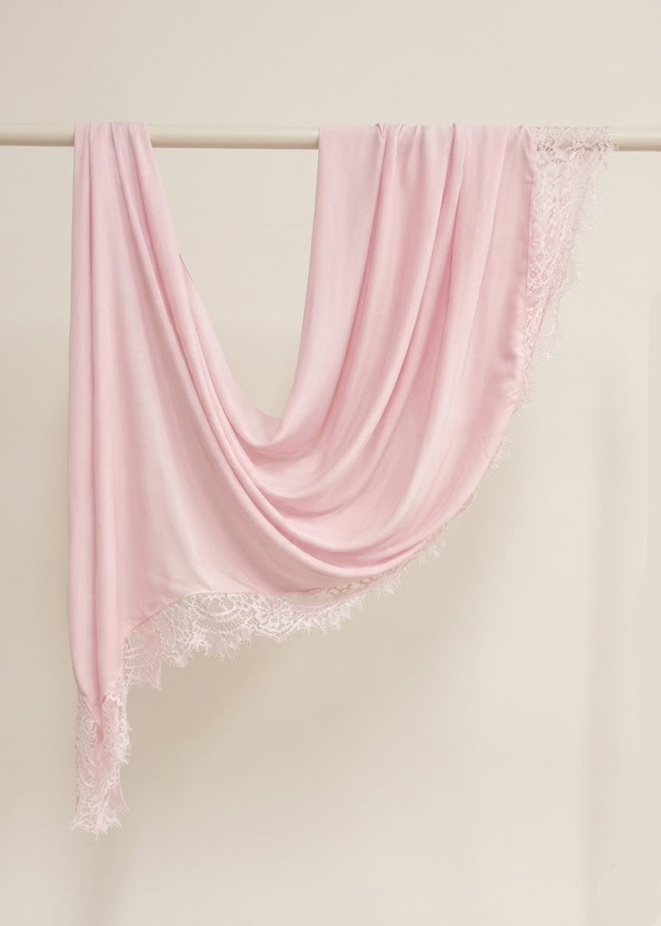 Blush Petal Lace Modal hijabs