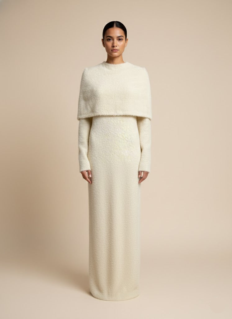 Zaina  Brushed Knit Maxi Dress Set