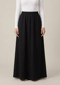 Lana Linen Blend Skirt - Black