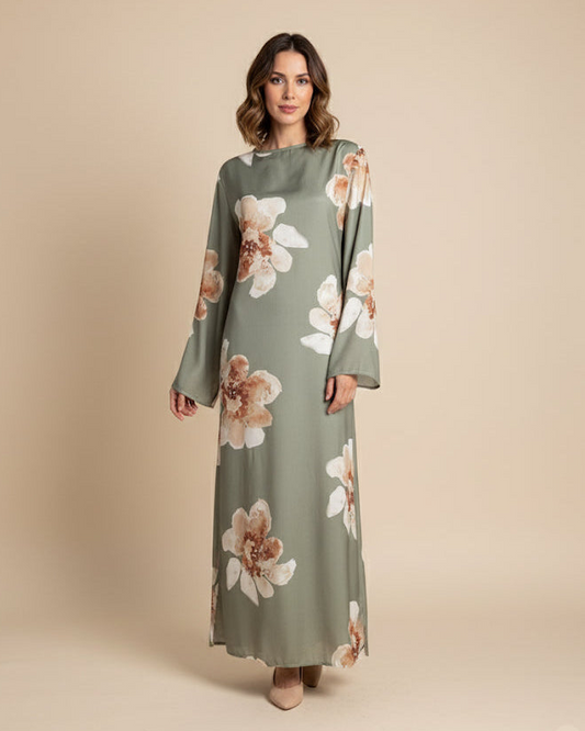 Meheroon Statement Floral Maxi Dress