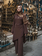 Hanan Asymmetric Ruched Two-Piece Set