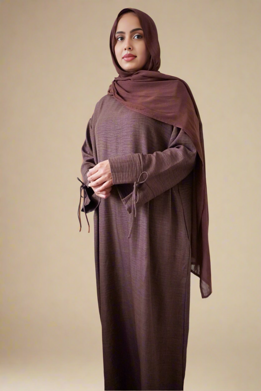 Nour Lightweight Textured Abaya (4 Colors)