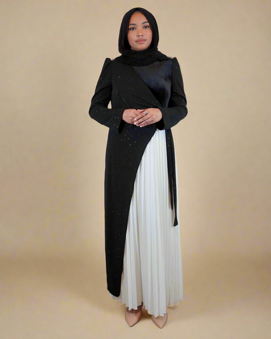 Juni Patchwork Pleated Dress