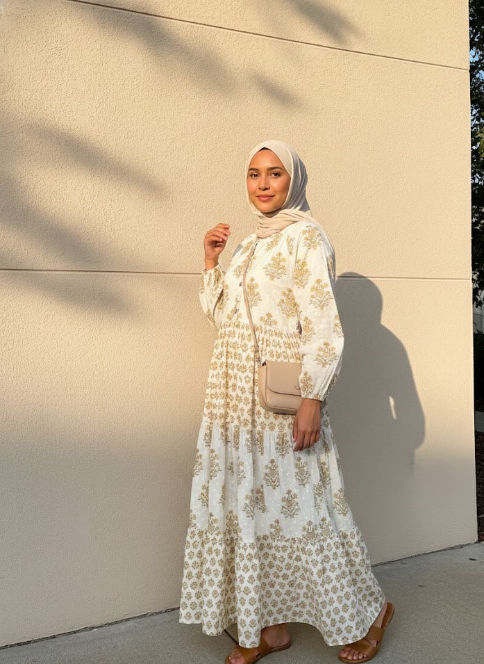 Safiya Block print inspired Cotton dress