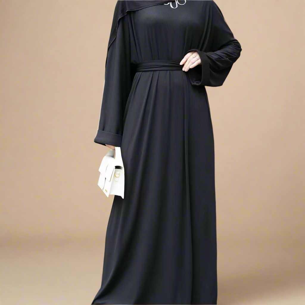 Zora Ribbed Abaya (4 Colors)