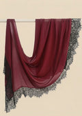 Crimson Contrast Lace Modal hijabs