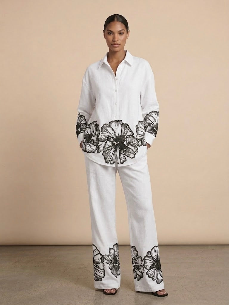 Fayona Embroidered Bloom Co-ord Set (5 Colors)